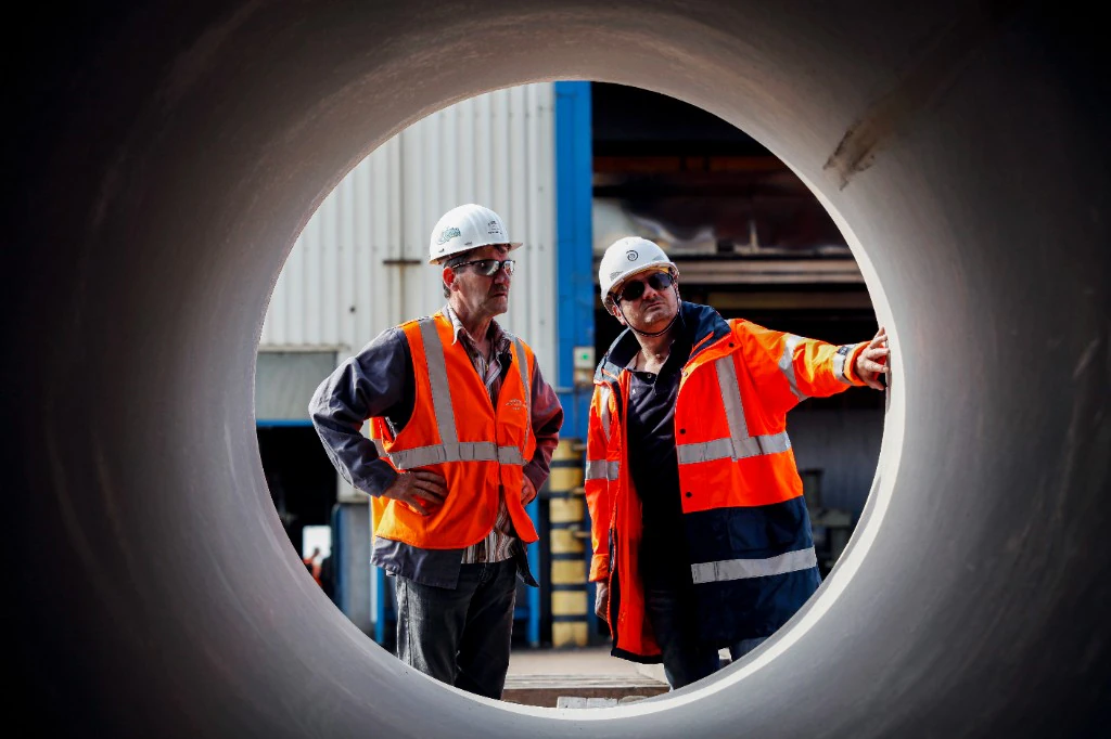 Inspection ouvrage - équipe chantier