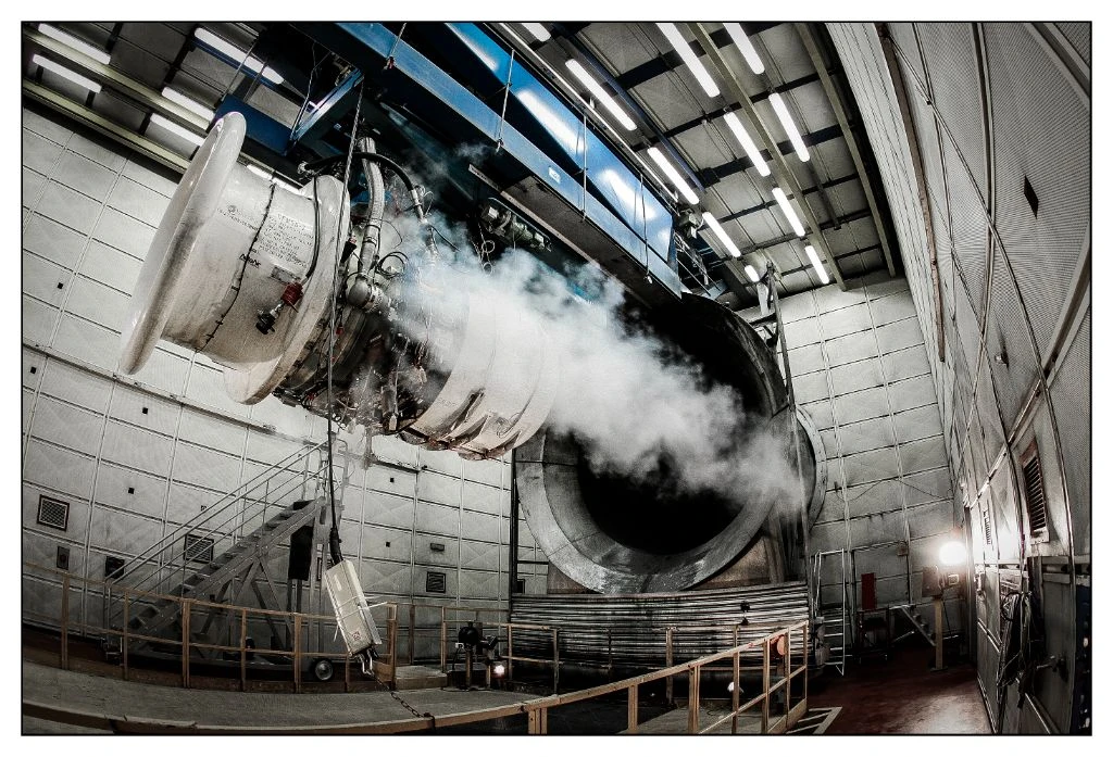 Banc d'essai de fusée - tests propulsion spatiale